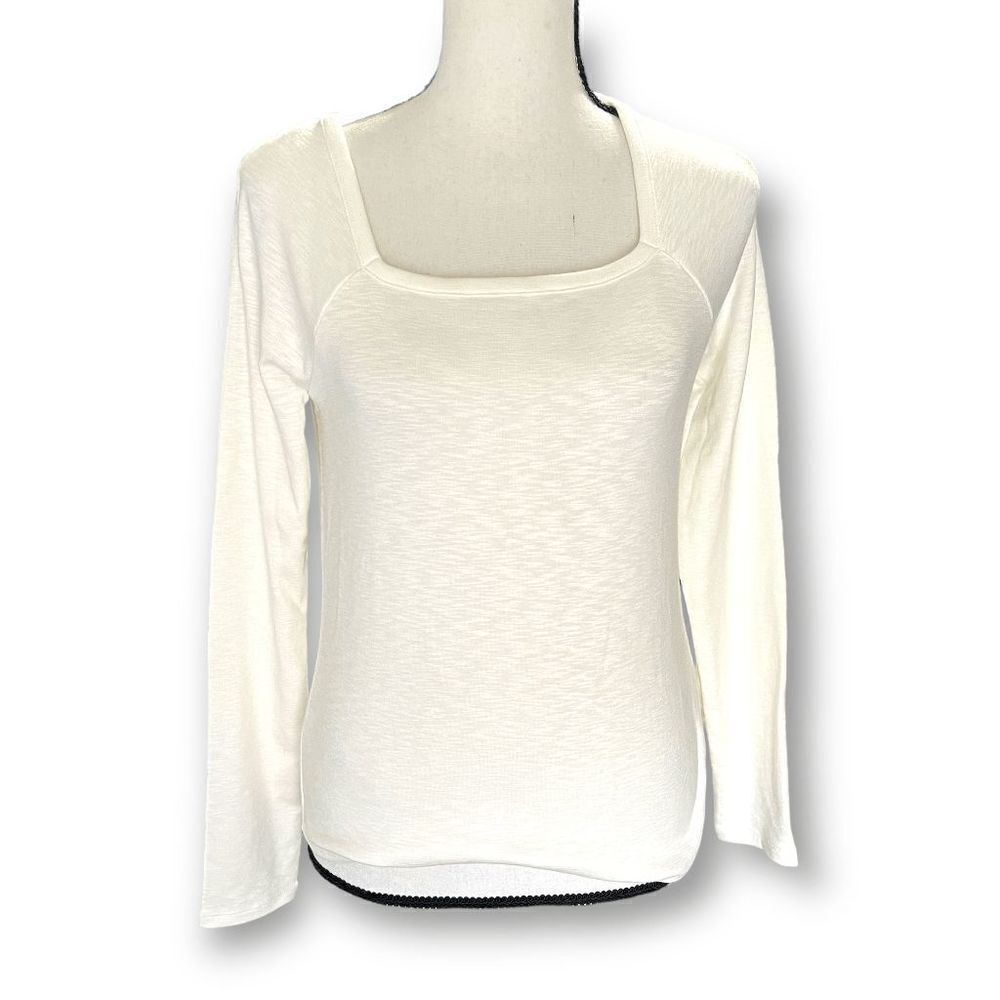 Madewell Square Neck, Long Sleeve Knit Top, Size Small‎